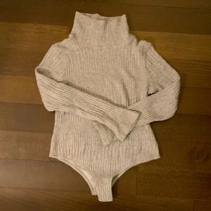 Bodysuit turtleneck sweater